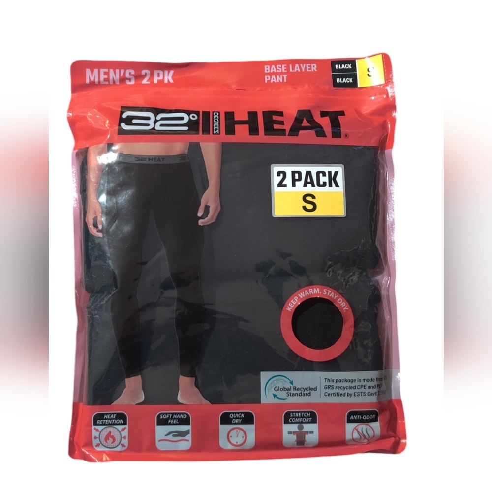 32 Degrees Men's 2-Pack Performance Lightweight Thermal Baselayer Leggin…